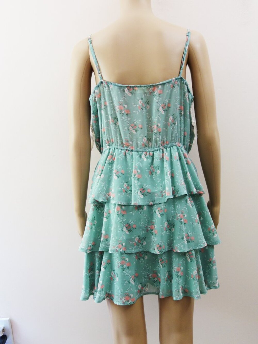 Altar’d State Floral Tiered Mini Dress Sage Floral (XL) NWT! - Picture 6 of 13
